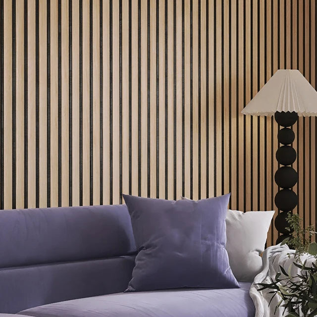 KASARO Modern Style 2400*600*21mm MDF Felt Pet Acoustic Panels Contemporary Damask Pattern Wall Panel for School Decor