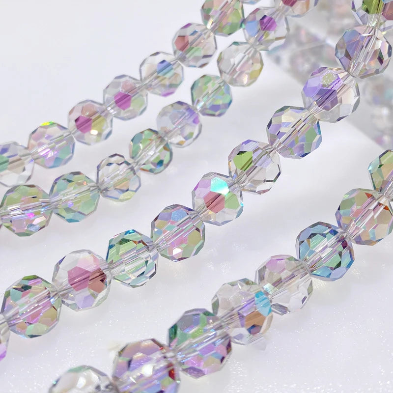 6mm 8mm 10mm Boutique Soccer Crystal Football Glass Beads DIY Bracelet Necklace Material Colorful Jewelry Making CJ Brand Made