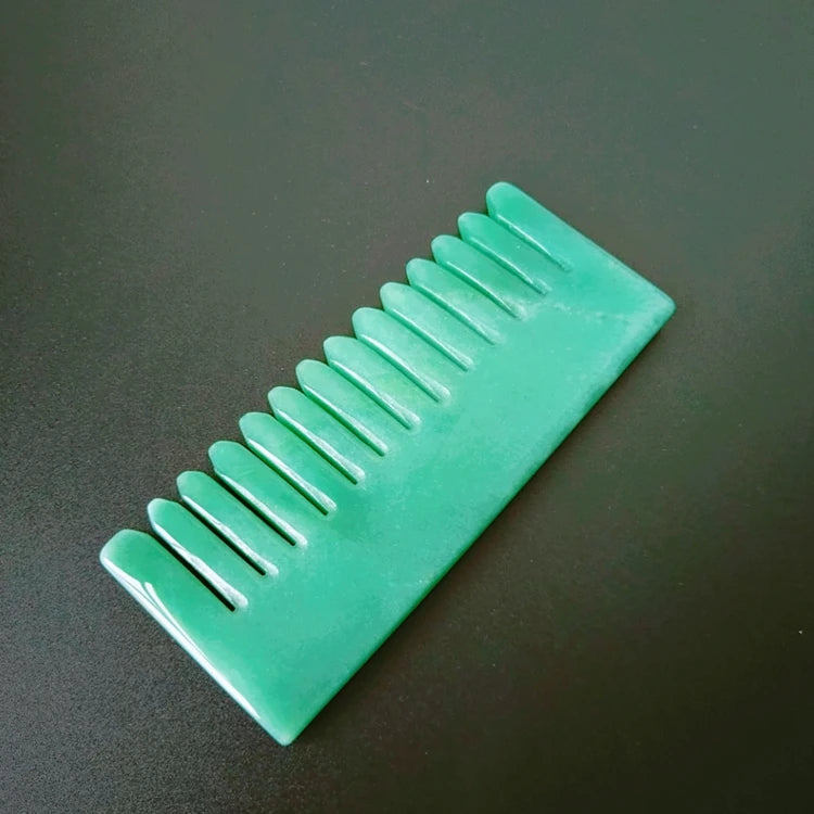 Hongzhuo Hot Sale Wholesale Green Aventurine Hair Comb Hongzhuo Natural Jade Comb