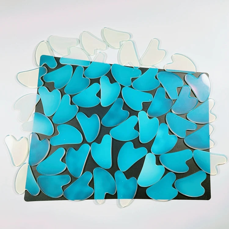 HY Reliable heart Shaped Opalite Massage Tool Guasha Massage Gua Sha Scraping Tool White Guastone
