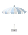 NEW Arrival Outdoor Leisure Aluminum Pole Rlarge Garden Pagoda Umbrella Beach Umbrella Blue and White Beach Shade Sun Umbrella