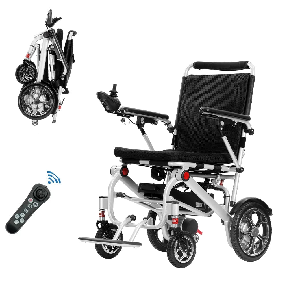 Fast Folding Portable Lightweight Power Wheelchair With Lithium Battery Remote Control Smart Electric Wheelchair