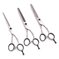Hair Cutting Scissors Professional 5.5" 6" AQIABI 440C Reverse Teeth Barber Scissors Finger Rest Haircut Thinning Scissors A9201