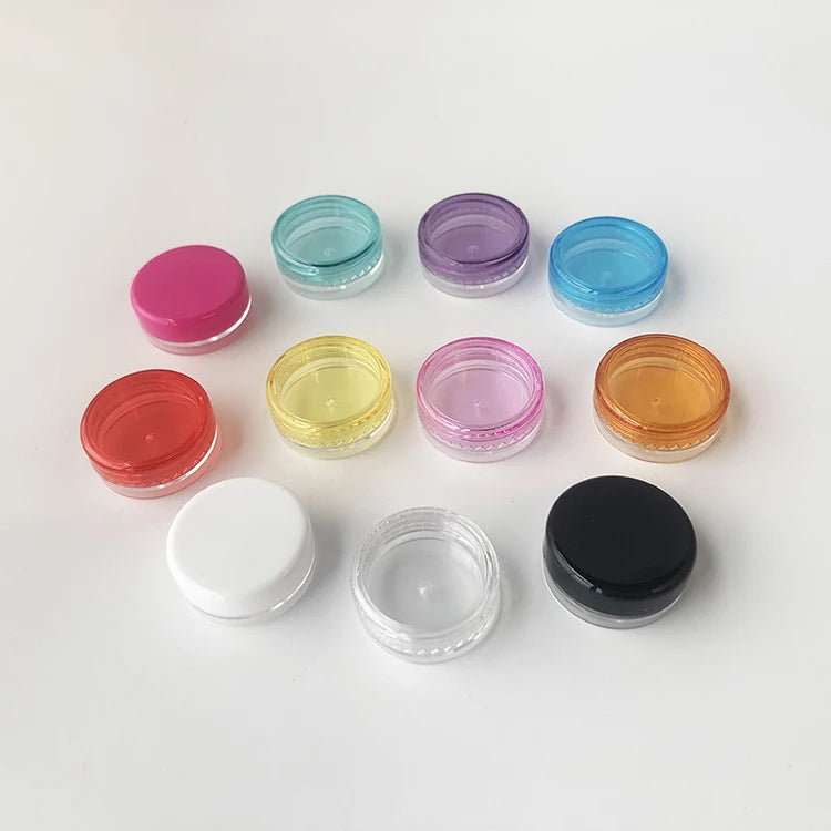 Ebay Amaz Wish Hot Selling 2 Grams 2g 2ml Plastic Mini Pot Jar Container for Cosmetic Cream Lotion Nail Polish Sample Dispensing