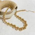 Wholesale New 316l Stainless Steel 18k Gold Exaggerated Hip-Hop Necklace Personalized Beaded Necklace