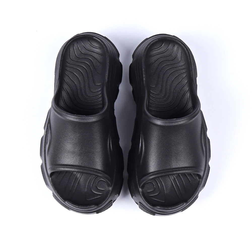 BreezeStep Women's Platform Open Toe Cushioning Breathable Anti-Slip Winter Beach Slides Flip Flops EVA Outsole