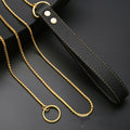 Hot Sale Luxury Gold Multifunctional Dog Leash Durable Waterproof Pet Stainless Steel Metal Training Lead Rope Quick Release
