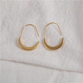 Fenny Tarnish Free Cute 20mm Oval Artstic Crescent Large Hoop Earring for Women Trendy Wholesale Stainless Steel Ladies Jewelry