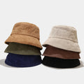 Wholesale New Trendy Autumn Fall Winter  Korean New Outdoor Sunshade Retro Trendy Basin Hat Shopping Casual Corduroy Bucket Hat