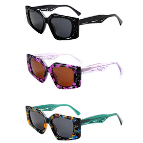 2025 Trendy Oversized Acetate Irregular Luxury Sunglasses All Over Print Polarized Custom Logo Acetate Cat Eye Sunglasses