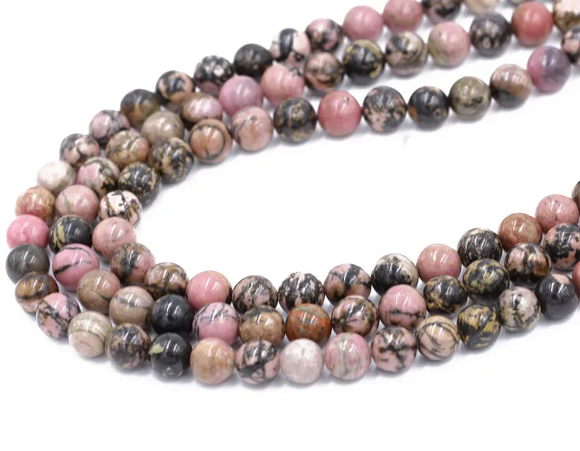 Wholesale Beads Natural Stone Beads Rhodonite Stone Beads for Jewelry Making