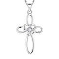 Infinity Sign Jewelry 925 Sterling Silver Eternal Love Heart Celtic Knot Cross Pendant Necklace Silver Charm 925 Silver