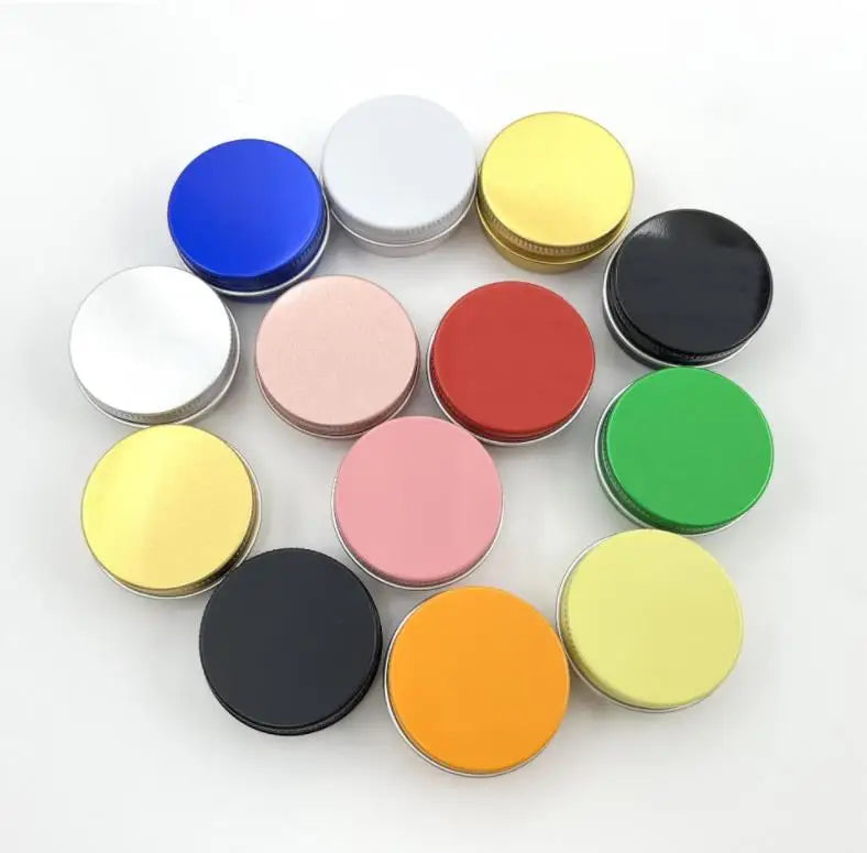 Custom Logo 15ml 15g 40*17mm Metal Aluminum Lip Balm Cosmetic Cream Jar 0.5oz Aluminum Cans Jars Container Tins Packaging