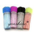 Mini Crystal Eyelash Comb Glitter Spoolie Brush for Mascara Grafting Eyelash Extension