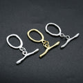 New Design Irregularity Shape Gold Plating Metal Chain Connector Copper OT Toggle Clasp for Necklace Making
