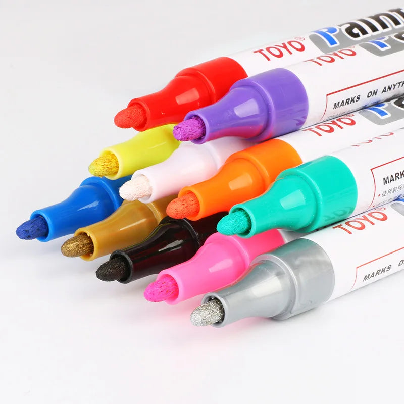 Customizable Logo Waterproof DIY Marker Pen Permanent Colorful Water Ink for Rock Glass Stone Paper for Drawing and Writing
