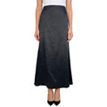 Custom Women Advanced Black Casual Simple Fashion Elegant Party Satin Maxi Skirt