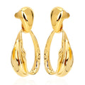Metal Irregular Dangling Earrings Set Drop Earrings Statement Geometric Big Cooper Hoop Earrings Classic Lip Design.