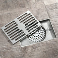 Electroplated Modern Rectangular Brass Shower Floor Drain 24inch 65mm Easy Installation Bathroom Drain