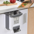 2023 Hot Silicone Foldable Wall-Mounted Waste Bin for Kitchen Car and Cabinet Hanging Trash Can for Convenient Storage
