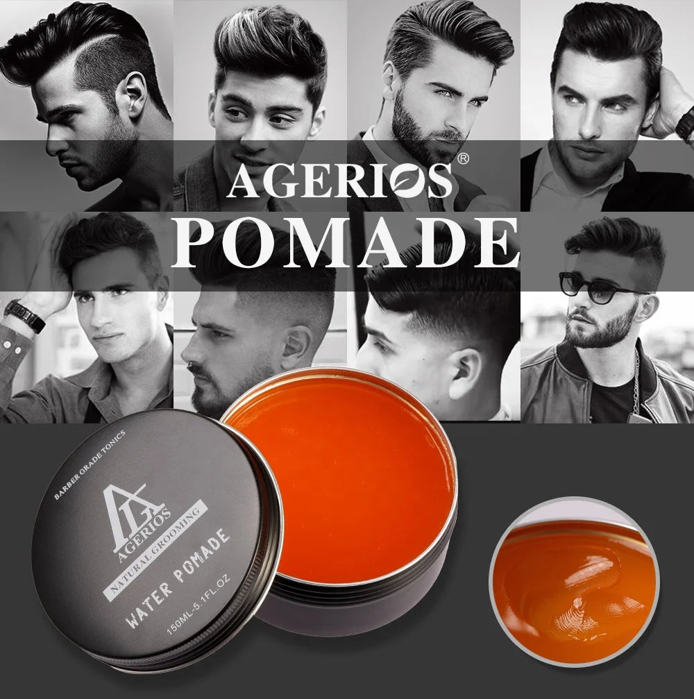 Classical Pomata Men's Strong Hold Pommade Attractive Cream for Sculpture Hairstyles for Curly Hair Pompadour Waves