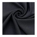 Black 4 Way Stretch Metallic Lurex Plain Dyed Glitter Nylon Knitted Jersey Fabric for Clothing Swimwear