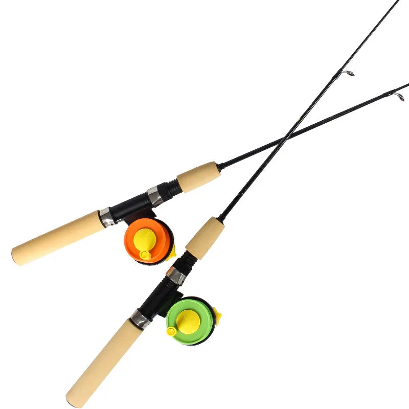 Wholesale Lightweight Portable Ice Fishing Rod Retractable Glass and EVA Handle for Winter Lake Games