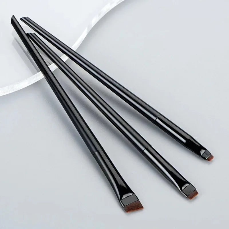 Wholesale 3pcs Flat Head Professional Makeup Brushes for Eye Liner Eyebrow Concealer Application-Super Thin Synthetic Fibre