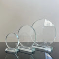 Elegant Crystal Art Blank Glass Round Circle Award Trophy