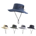 Adult Size Bucket Hats With Soft Material Wholesale Polyester Fisherman Hats With String Wide Brim Hat