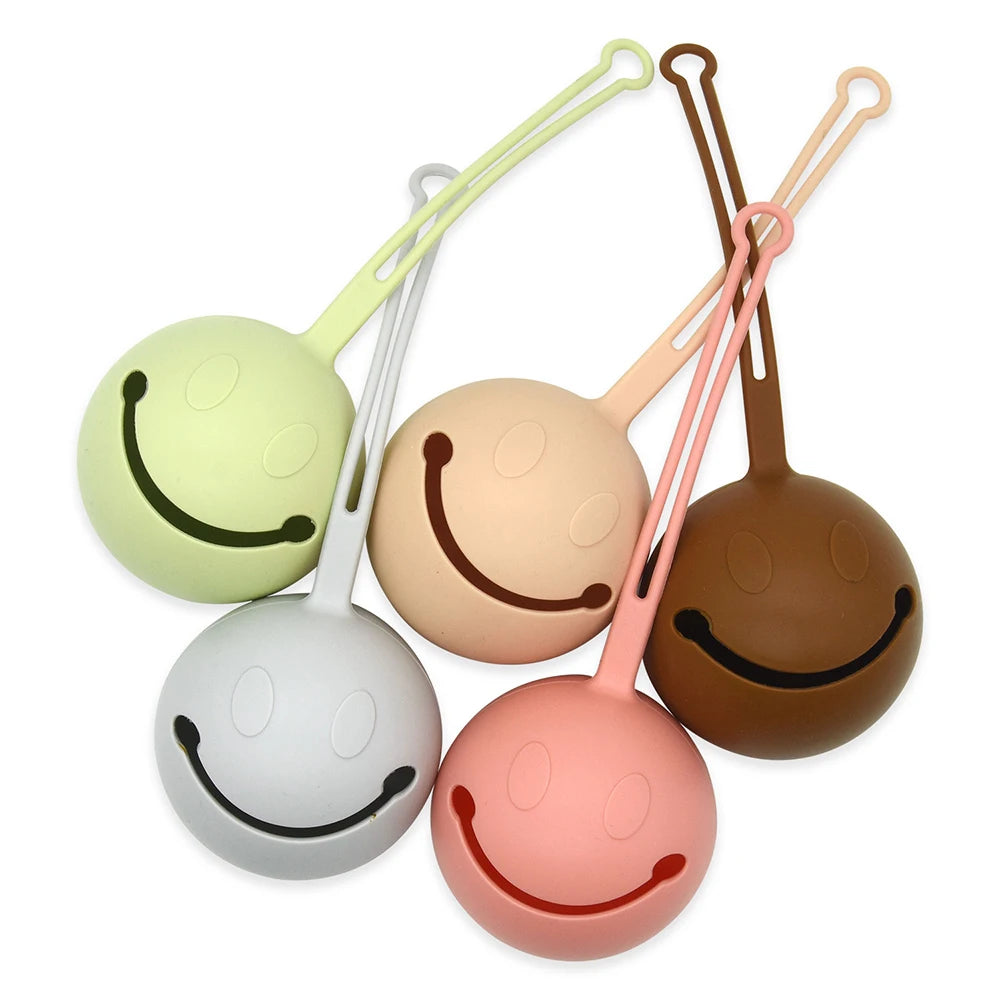 New BPA-Free Portable Pacifier Case Food Grade Silicone Pacifier Holder Clip Accessory for Stroller & Diaper Bag