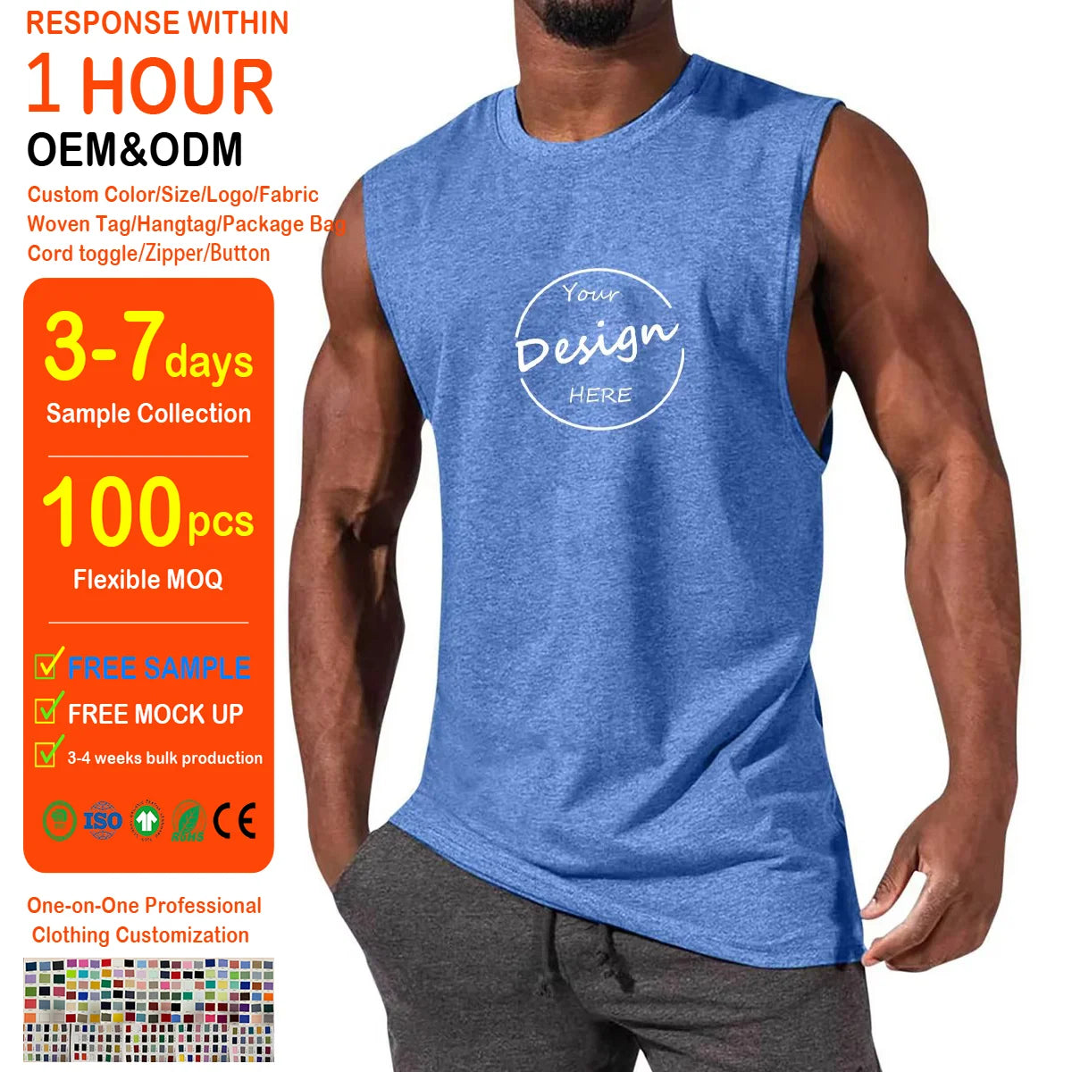 Custom Print Logo Men Blank Gym Wear Sports Muscle Workout Plain Tank Top Fitness Clothing Stringer Tank Top Bodybuilding Men