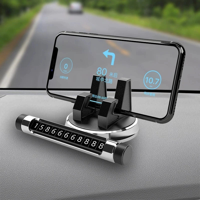 Factory Price Car Phone Holder with Number Plate 2 in 1 Car Park Stop Telephone Number Automobile Car-styling Accessories
