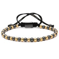 4mm Titanium Steel Beads Weave Braided Bracelet Handmade Couple Bracelet for Women Men