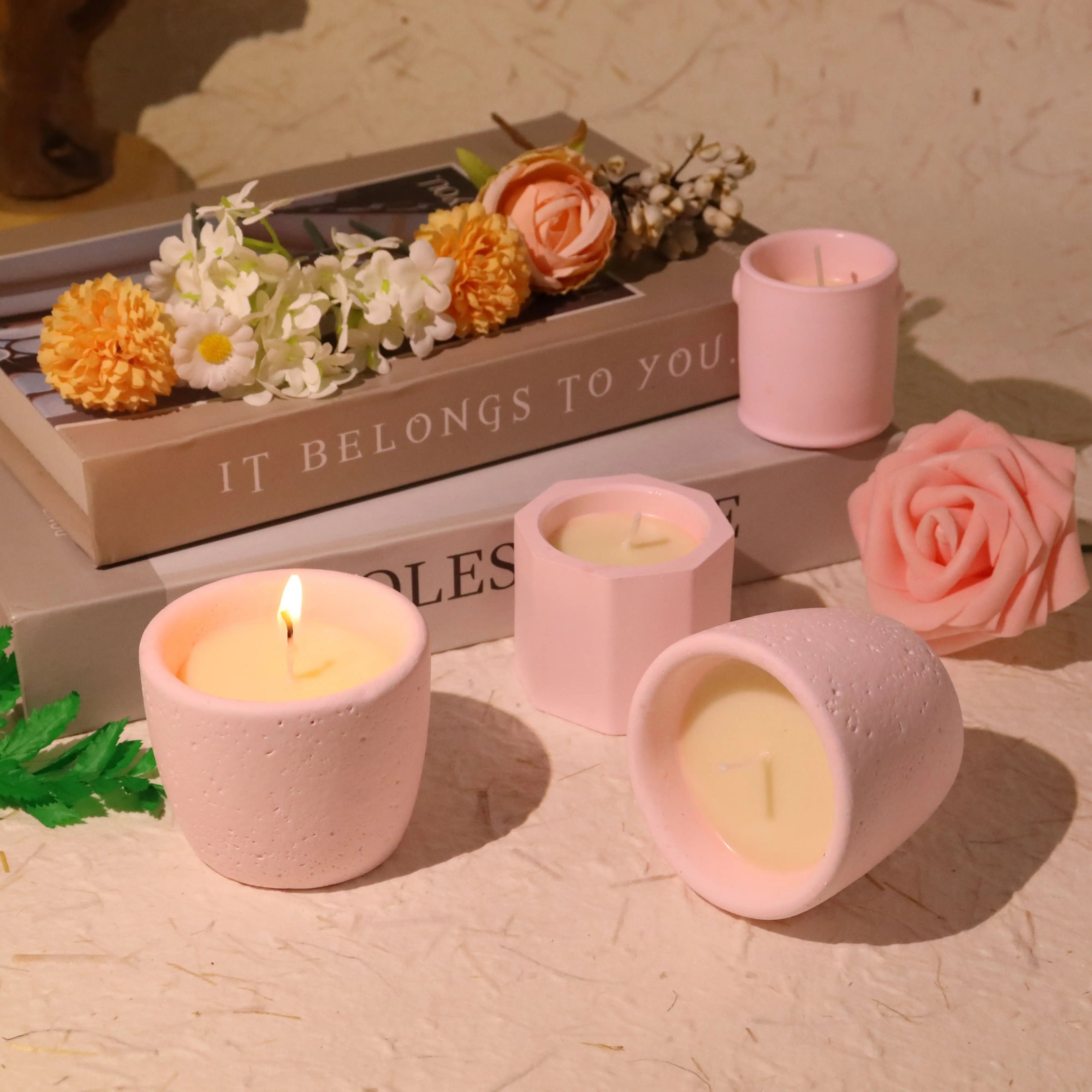 Glass Cup in Bulk Aromatherapy Christmas Soy Private Label Custom Decorative Gift Set Luxury Wholesale Scented Candles