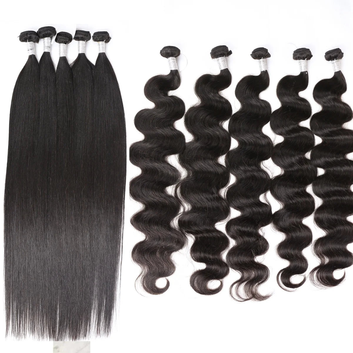 Queen Beauty HAIR Blend Hair Bundles with 6*4 &13*4 Lace Front Cheap Wholesale Packet Hair with Closure for Black Women