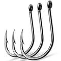 Wholesale 200Pcs/Bag 3#-15# Soft Bug Hook Fishing Tackle High Carbon Steel Fishing Hook Barbed Worm for Bass Species