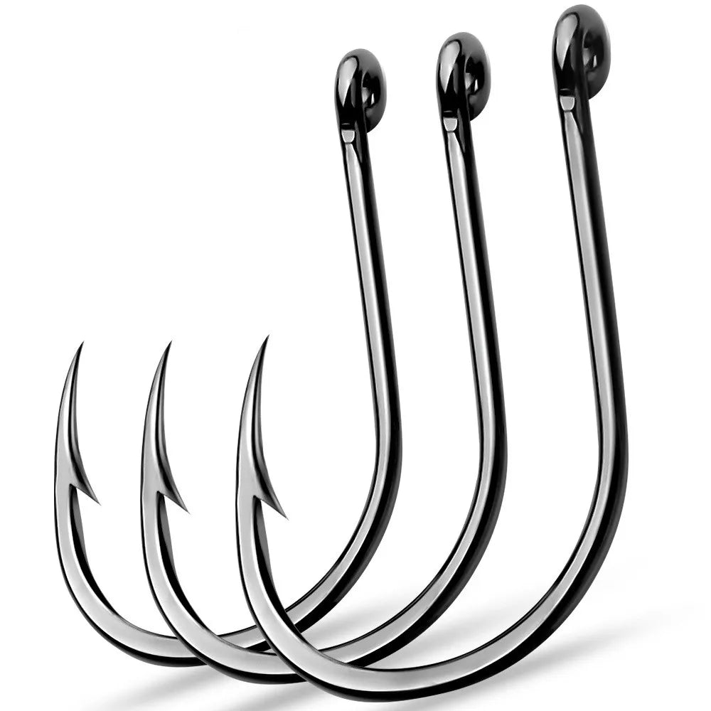 Wholesale 200Pcs/Bag 3#-15# Soft Bug Hook Fishing Tackle High Carbon Steel Fishing Hook Barbed Worm for Bass Species