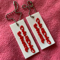 Waterproof 3D Effect White PVC Rubber Hangtag for Clothingnew Products Embossed Rubber Tags With Silver Ballchain