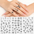 Wholesale OEM Black Small Flower Star Cartoon Tattoo Stickers Luxury Body Arm Makeup Waterproof Temporary Finger Fake Tattoos