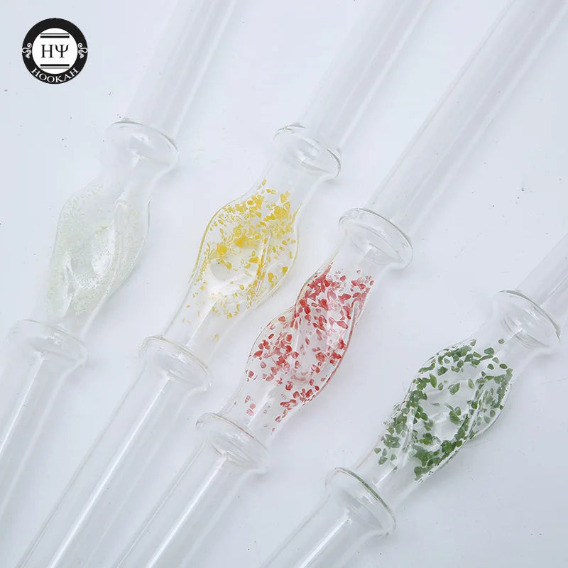 Wholesale Colorful Hookah Shisha Glass Mouthpiece Chicha Shisha Hose Handle Glass Tube