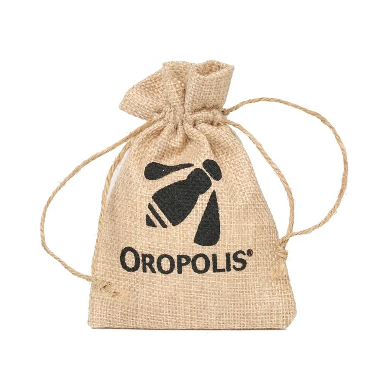 Hot Sale Custom Logo Printed Eco Friendly Small Pouch Linen Jute Burlap Drawstring Gift Bag With Hemp Rope