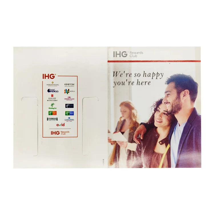 Factory Price Hotel Key Card Holder Hotel Key Card Envelopes With Golden Foil logo