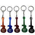 Custom Logo Engraving Aluminium Guitar Keyrings Beer Cap Mini Opener Keychain