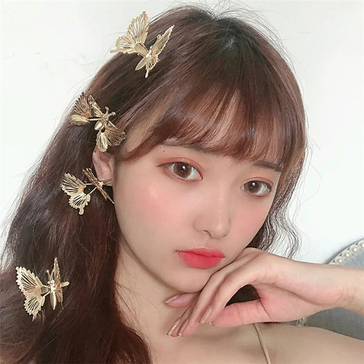 New Trendy Hot Selling Alloy Butterfly Hair Clips Accessories Wholesale Hair Clips for Women