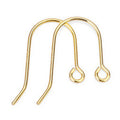 Fine 18K Gold Hook Earrings for Jewelry Making Real Gold DIY Handmade Pearl Jewelry Component Hooks Findings AU750 Accessory