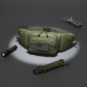 AYPPRO Unisex Outdoor Waist Bag for Hiking Tactical Fishing Belt Portable Functional Zipper Colorful Printed Travel Shoulder Bag