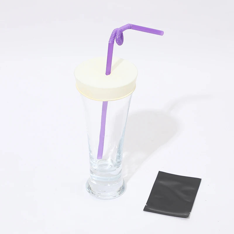 Free Sample Custom Logo Wholesale Cup Condom Drink Cover Spiking Latex Cup Cover with Straw