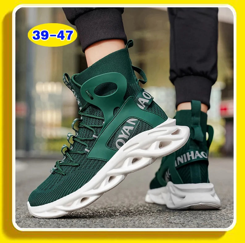 New Arrival Casual Breathable Men Casual Shoes Non-Slip Work Boots Men Safety Shoes Working Comfort Knitted Sneaker Shoes MegaBDM