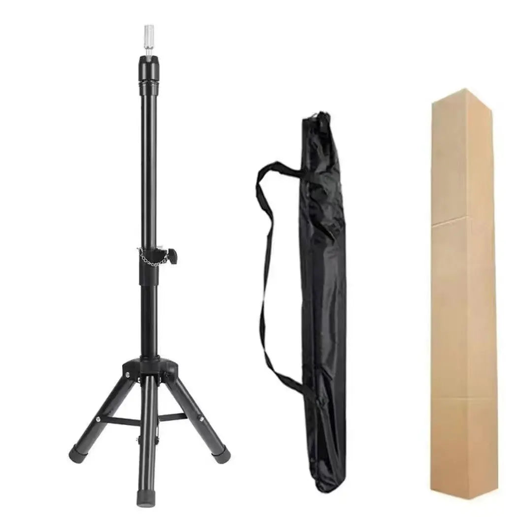 Wholesale Canvas Head Holder Wig Stand Black Color Mannequin Head Tripod for Making Wigs